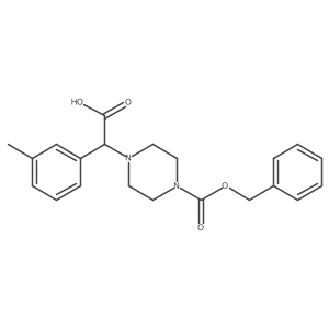2-{4-[(Benzyloxy)carbonyl]piperazin-1-yl}-2-(3-methylphenyl)acetic acid结构式