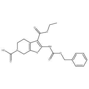 2-{[(benzyloxy)carbonyl]amino}-3-(ethoxycarbonyl)-4H,5H,6H,7H-thieno[2,3-c]pyridine-6-carboxylic acid Structure