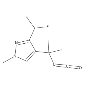 3-(difluoromethyl)-4-(2-isocyanatopropan-2-yl)-1-methyl-1H-pyrazole结构式