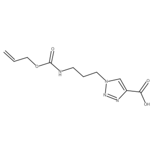 1-(3-{[(prop-2-en-1-yloxy)carbonyl]amino}propyl)-1H-1,2,3-triazole-4-carboxylic acid结构式