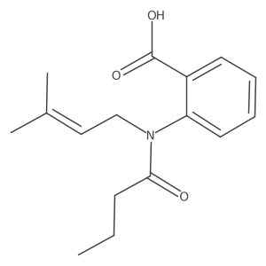 2-(N-(3-Methylbut-2-en-1-yl)butyramido)benzoic acid Structure
