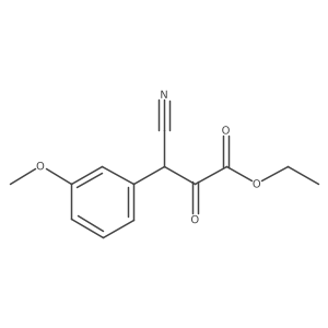 Benzenepropanoic acid, beta-cyano-3-methoxy-alpha-oxo-, ethyl ester结构式