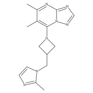 1-[(1-{5,6-dimethyl-[1,2,4]triazolo[1,5-a]pyrimidin-7-yl}azetidin-3-yl)methyl]-2-methyl-1H-imidazole Structure