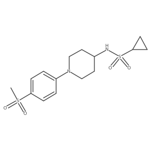 N-[1-(4-methanesulfonylphenyl)piperidin-4-yl]cyclopropanesulfonamide结构式