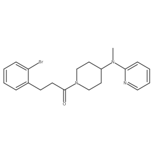 3-(2-Bromophenyl)-1-{4-[methyl(pyridin-2-yl)amino]piperidin-1-yl}propan-1-one结构式
