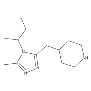 4-{[4-(butan-2-yl)-5-methyl-4H-1,2,4-triazol-3-yl]methyl}piperidine Structure
