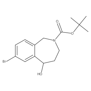 tert-butyl 7-bromo-5-hydroxy-2,3,4,5-tetrahydro-1H-2-benzazepine-2-carboxylate结构式