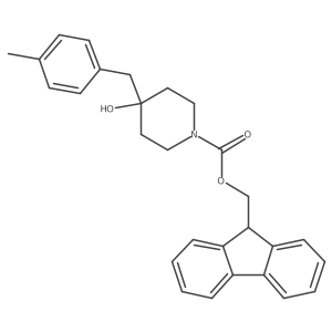 (9H-fluoren-9-yl)methyl 4-hydroxy-4-[(4-methylphenyl)methyl]piperidine-1-carboxylate结构式