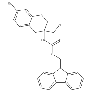 (9H-fluoren-9-yl)methyl N-[6-bromo-2-(hydroxymethyl)-1,2,3,4-tetrahydronaphthalen-2-yl]carbamate结构式