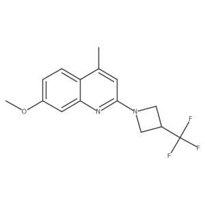 7-Methoxy-4-methyl-2-[3-(trifluoromethyl)azetidin-1-yl]quinoline Structure