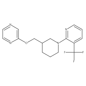 2-({1-[3-(Trifluoromethyl)pyridin-2-yl]piperidin-3-yl}methoxy)pyrazine结构式