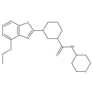 1-(4-ethoxy-1,3-benzothiazol-2-yl)-N-(oxan-4-yl)piperidine-3-carboxamide结构式