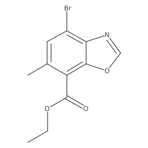 Ethyl 4-bromo-6-methylbenzo[d]oxazole-7-carboxylate结构式