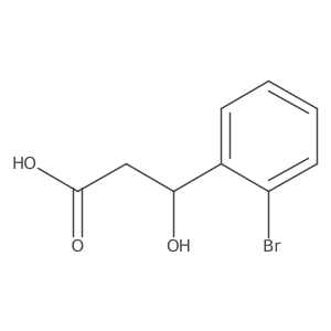 (3R)-3-(2-bromophenyl)-3-hydroxypropanoic acid结构式