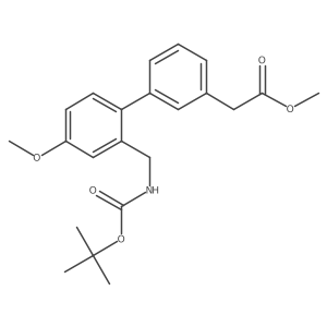 Methyl 2a(2)-[[[(1,1-dimethylethoxy)carbonyl]amino]methyl]-4a(2)-methoxy[1,1a(2)-biphenyl]-3-acetate Structure
