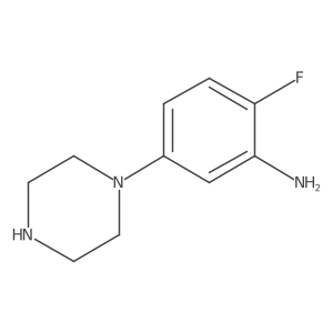 2-Fluoro-5-(piperazin-1-yl)aniline Structure