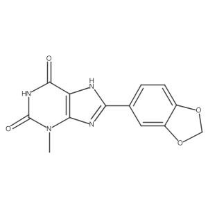 8-(1,3-Benzodioxol-5-yl)-3,9-dihydro-3-methyl-1H-purine-2,6-dione Structure