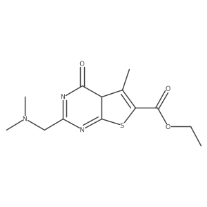 ethyl 2-[(dimethylamino)methyl]-5-methyl-4-oxo-4aH-thieno[2,3-d]pyrimidine-6-carboxylate结构式