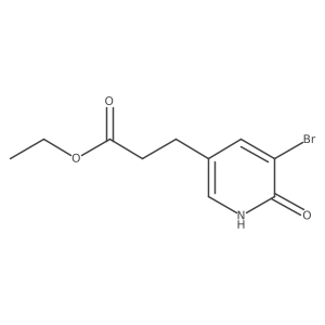 Ethyl 3-(3-bromo-2-hydroxypyridin-5-yl)propionate结构式