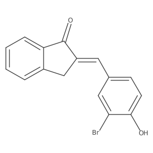 2-[(3-Bromo-4-hydroxyphenyl)methylene]-2,3-dihydro-1H-inden-1-one Structure