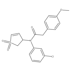N-(3-chlorophenyl)-N-(1,1-dioxido-2,3-dihydrothiophen-3-yl)-2-(4-methoxyphenyl)acetamide Structure