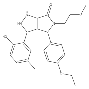4-(4-Ethoxyphenyl)-3-(2-hydroxy-5-methylphenyl)-5-(2-methoxyethyl)-1,2,3,3a,4,6a-hexahydropyrrolo[3,4-c]pyrazol-6-one Structure