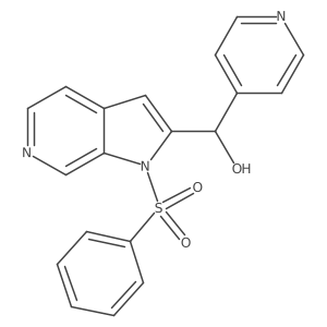 1h-Pyrrolo[2,3-c]pyridine-2-methanol,1-(phenylsulfonyl)-a-4-pyridinyl- Structure
