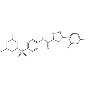 N-[4-(2,6-dimethylmorpholin-4-yl)sulfonylphenyl]-5-(2-hydroxy-4-methylphenyl)pyrazolidine-3-carboxamide Structure