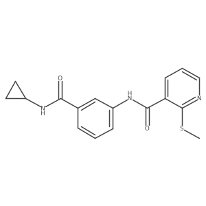N-[3-(cyclopropylcarbamoyl)phenyl]-2-(methylsulfanyl)pyridine-3-carboxamide结构式