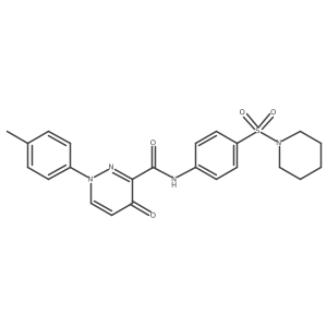 1-(4-methylphenyl)-4-oxo-N-[4-(1-piperidinylsulfonyl)phenyl]-1,4-dihydro-3-pyridazinecarboxamide结构式