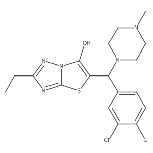5-((3,4-Dichlorophenyl)(4-methylpiperazin-1-yl)methyl)-2-ethylthiazolo[3,2-b][1,2,4]triazol-6-ol Structure