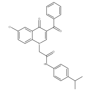 2-(3-benzoyl-6-chloro-4-oxoquinolin-1(4H)-yl)-N-(4-isopropylphenyl)acetamide Structure