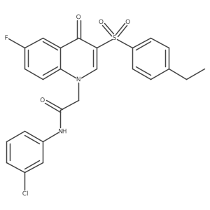 N-(3-chlorophenyl)-2-(3-((4-ethylphenyl)sulfonyl)-6-fluoro-4-oxoquinolin-1(4H)-yl)acetamide结构式
