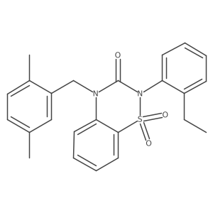 4-[(2,5-dimethylphenyl)methyl]-2-(2-ethylphenyl)-3,4-dihydro-2H-1lambda6,2,4-benzothiadiazine-1,1,3-trione结构式