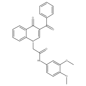 2-(3-benzoyl-4-oxoquinolin-1(4H)-yl)-N-(3,4-dimethoxyphenyl)acetamide结构式