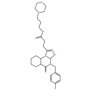 3-{4-[(4-fluorophenyl)methyl]-5-oxo-4H,5H-[1,2,4]triazolo[4,3-a]quinazolin-1-yl}-N-[3-(morpholin-4-yl)propyl]propanamide Structure