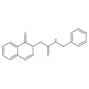 2-[4-oxo-1,2,3-benzotriazin-3(4H)-yl]-N~1~-(4-pyridylmethyl)acetamide结构式