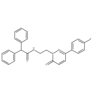 N-(2-(3-(4-fluorophenyl)-6-oxopyridazin-1(6H)-yl)ethyl)-2,2-diphenylacetamide结构式