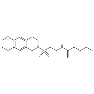 N-(2-((6,7-dimethoxy-3,4-dihydroisoquinolin-2(1H)-yl)sulfonyl)ethyl)pentanamide结构式