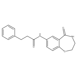 N-(5-oxo-2,3,4,5-tetrahydrobenzo[f][1,4]oxazepin-7-yl)-3-phenylpropanamide Structure