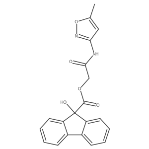 2-((5-methylisoxazol-3-yl)amino)-2-oxoethyl 9-hydroxy-9H-fluorene-9-carboxylate结构式