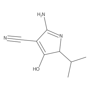 2-amino-5-isopropyl-4-oxo-4,5-dihydro-1H-pyrrole-3-carbonitrile结构式