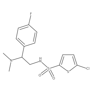 5-chloro-N-(2-(dimethylamino)-2-(4-fluorophenyl)ethyl)thiophene-2-sulfonamide结构式