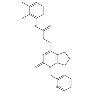 N-(2,3-dimethylphenyl)-2-((2-oxo-1-(pyridin-2-ylmethyl)-2,5,6,7-tetrahydro-1H-cyclopenta[d]pyrimidin-4-yl)thio)acetamide结构式