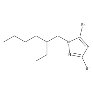 3,5-Dibromo-1-(2-ethylhexyl)-1H-1,2,4-triazole结构式