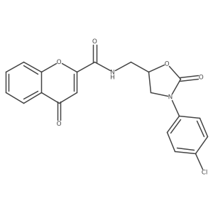 N-((3-(4-chlorophenyl)-2-oxooxazolidin-5-yl)methyl)-4-oxo-4H-chromene-2-carboxamide Structure