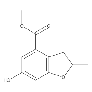 6-Hydroxy-2-methyl-2,3-dihydro-benzofuran-4-carboxylic acid methyl ester Structure