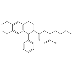 N-[(6,7-dimethoxy-1-phenyl-3,4-dihydroisoquinolin-2(1H)-yl)carbonyl]-L-methionine Structure