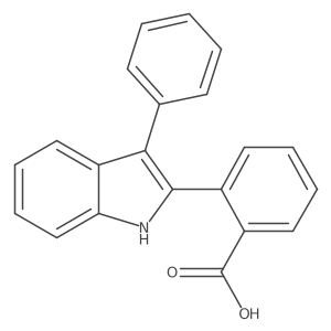 Benzoic acid,2-(3-phenyl-1h-indol-2-yl)-结构式