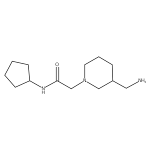 2-[3-(aminomethyl)piperidin-1-yl]-N-cyclopentylacetamide结构式